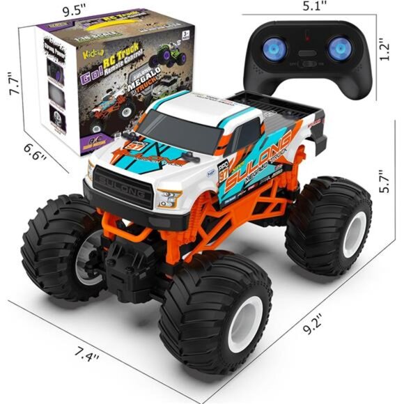 1:16 Scale RC Monster Truck - 2.4GHz All Terrain Car for Kids 4-12, 20 Km/h Off - Picture 6 of 7
